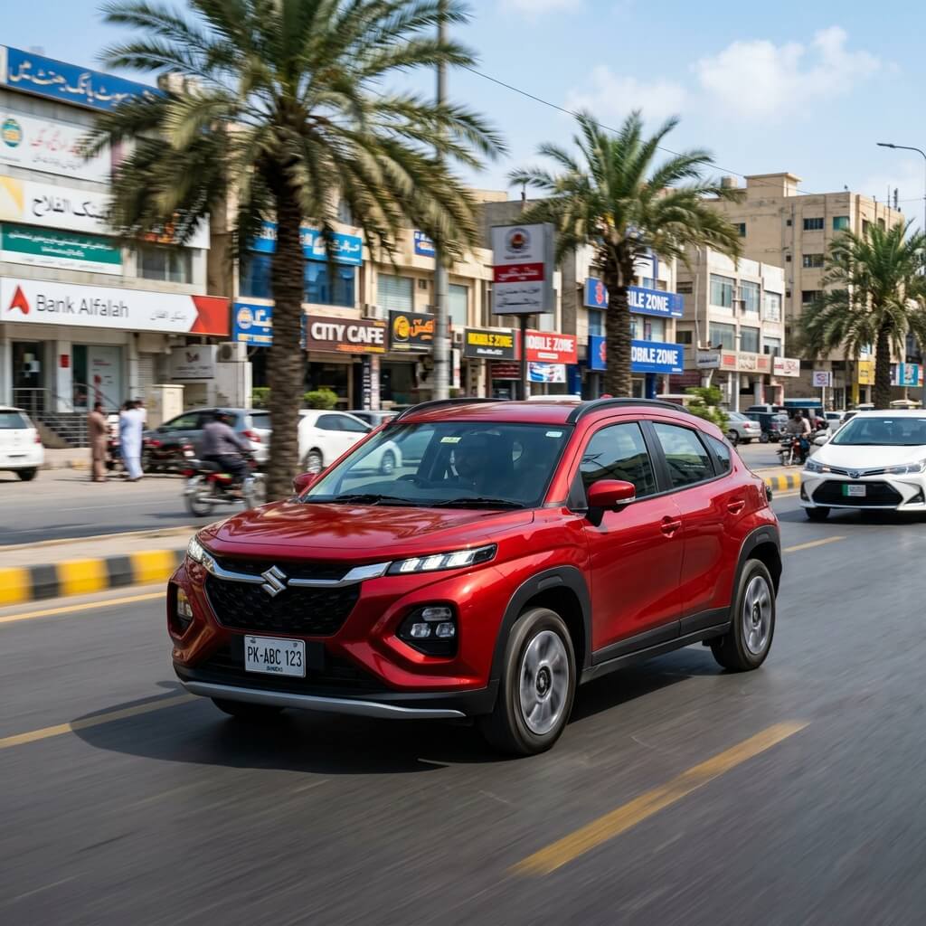 Red Suzuki Swift test drive