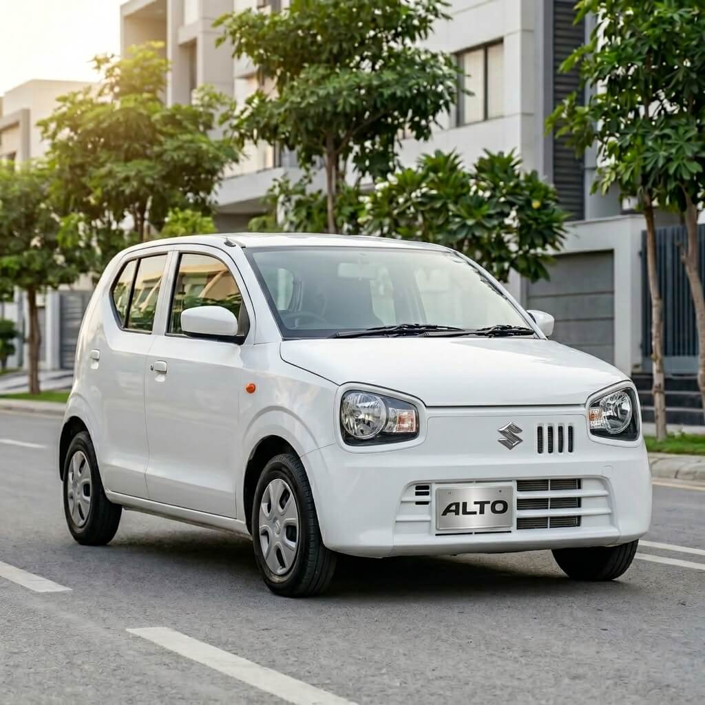 White Suzuki Alto VXL AGS front view